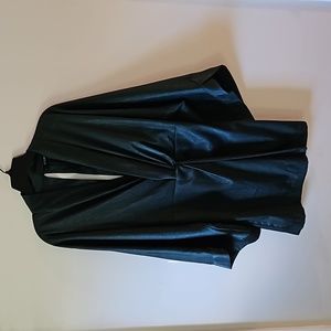 Emerald Green Short Dress Wide Arms Bell Sleeve Textured Small